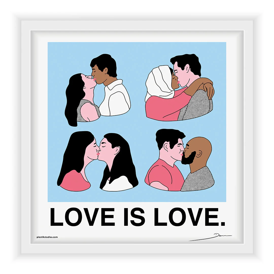LOVE+IS+LOVE+square+frame+